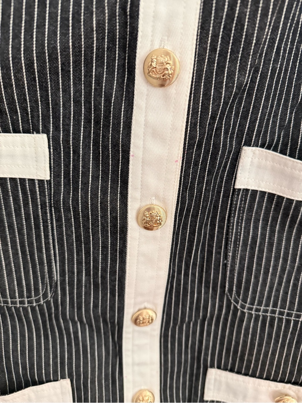 Pomander Place by Tuckernuck Black and White Pinstripe Sleeveless Shift Dress - Picture 4 of 4
